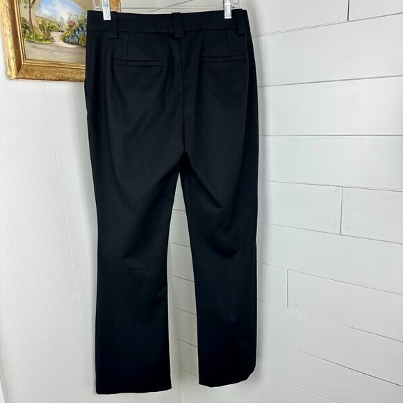 A.L.C. Seamed Trouser Pants Bootcut Flare Cotton Stretch Mid Rise Black Size 8 - Picture 2 of 6